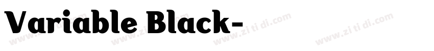 Variable Black字体转换